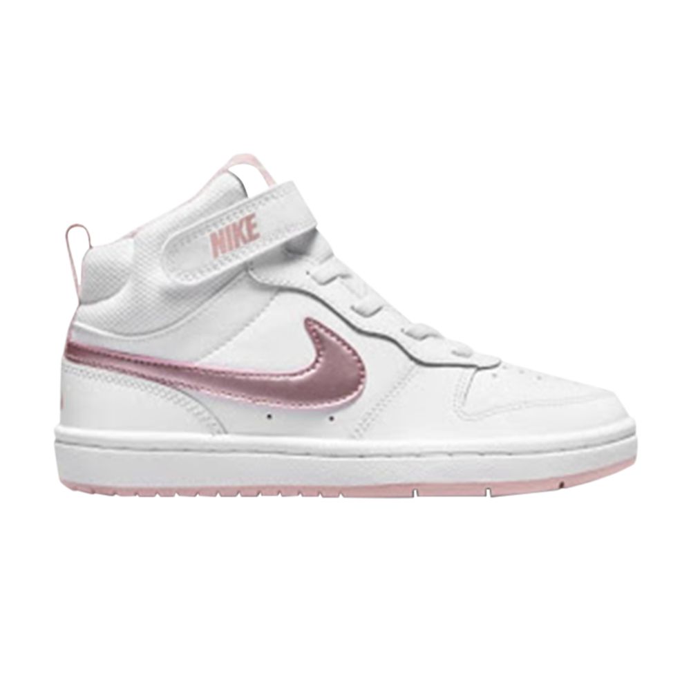 Pre-owned Nike Court Borough Mid 2 Psv 'white Pink Glaze' | Kid's Size 12