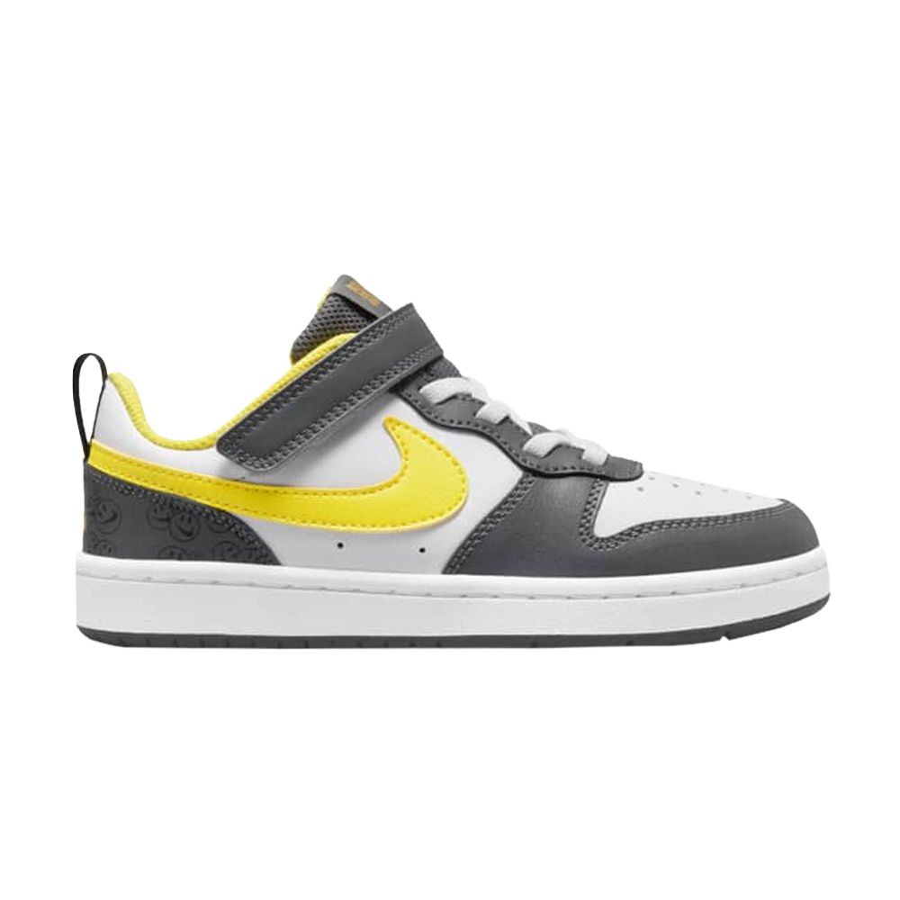 Pre-owned Nike Court Borough Low 2 Se Ps 'white Iron Grey Yellow Strike' | Kid's Size 3