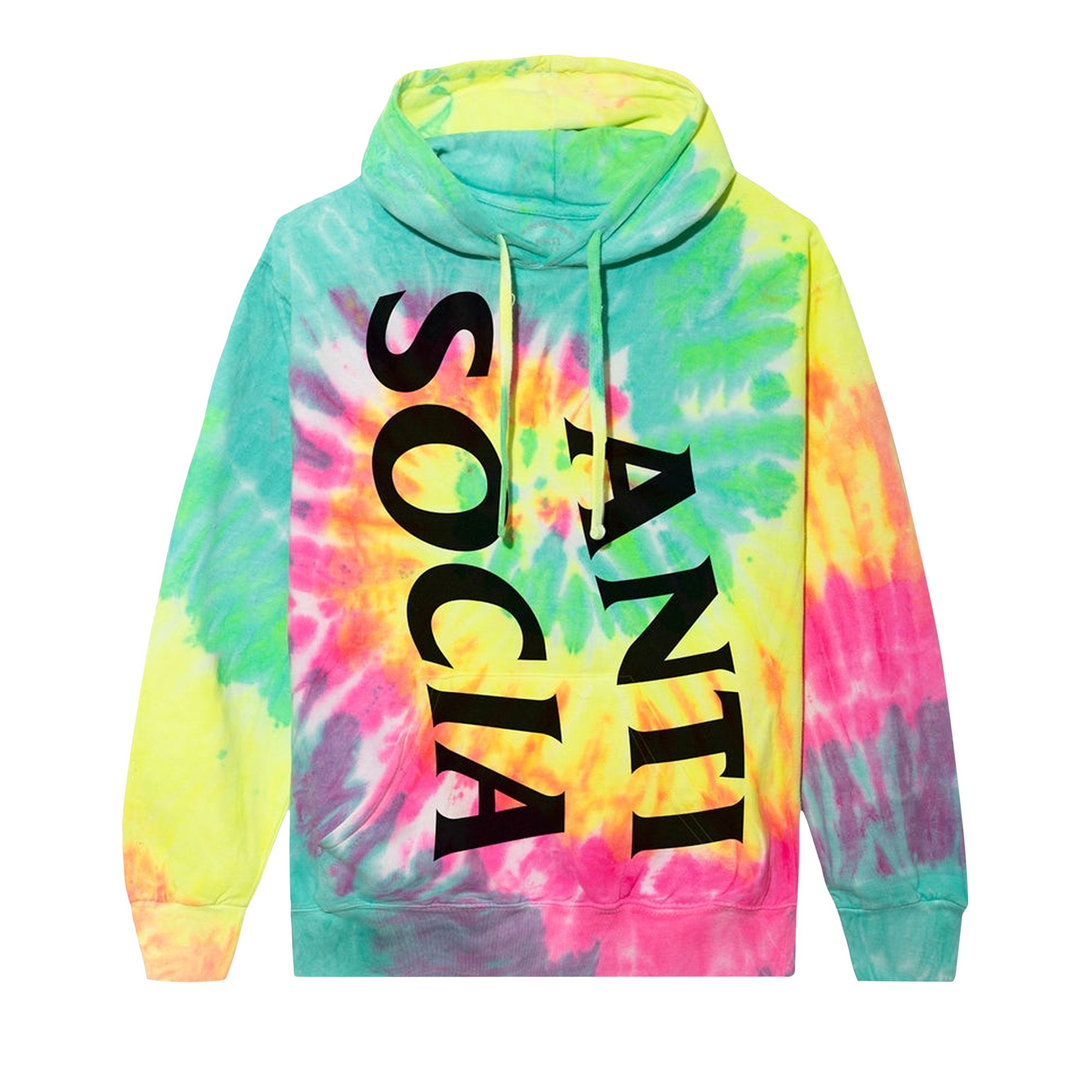 Anti Social Social Club Vertical Horizon Hoodie 'Rainbow Tie Dye' | Multi-Color | Men's Size S
