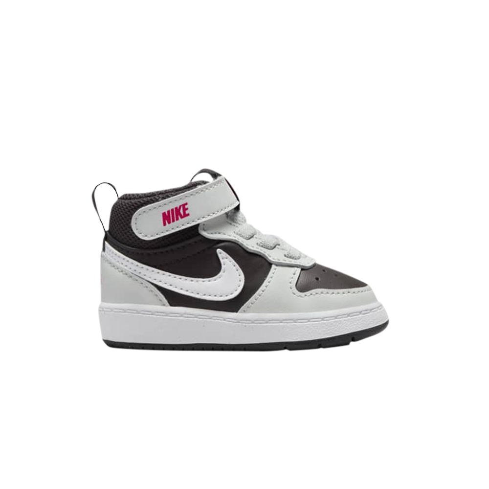 Pre-owned Nike Court Borough Mid 2 Td 'medium Ash Siren Red' | Grey | Infant Size 7
