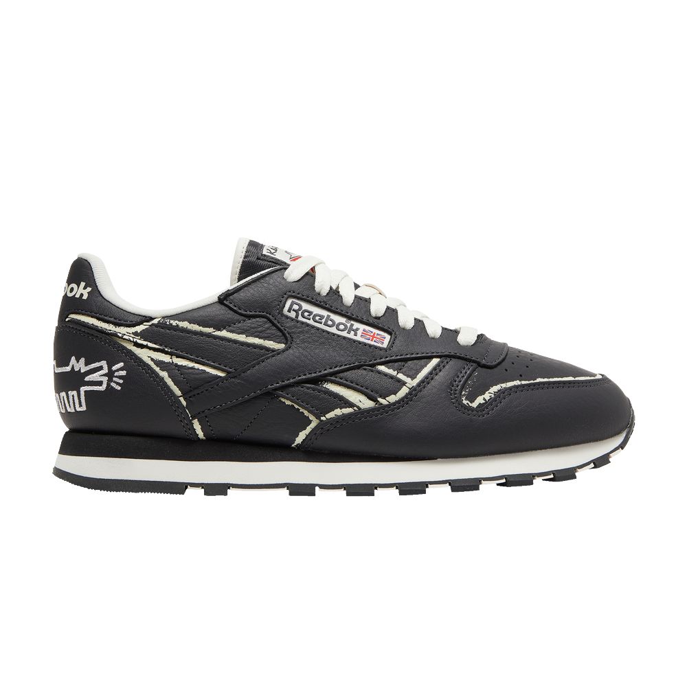 Reebok Keith Haring x Classic Leather 'Dog Blackboard Chalk Drawing' | Grey | Men's Size 11.5