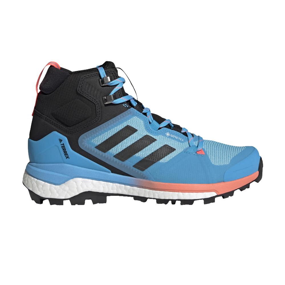 Pre-owned Adidas Originals Wmns Terrex Skychaser 2.0 Mid Gtx 'sky Rush Acid Red' In Blue