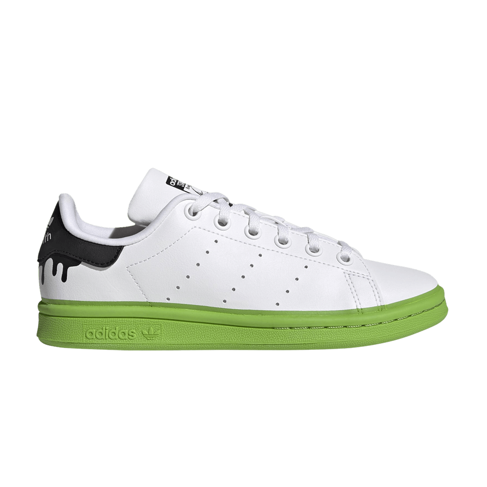 Adidas Stan Smith Big Kid 'Paint Drip - Solid Green' Sneakers | White | Kid's Size 6.5