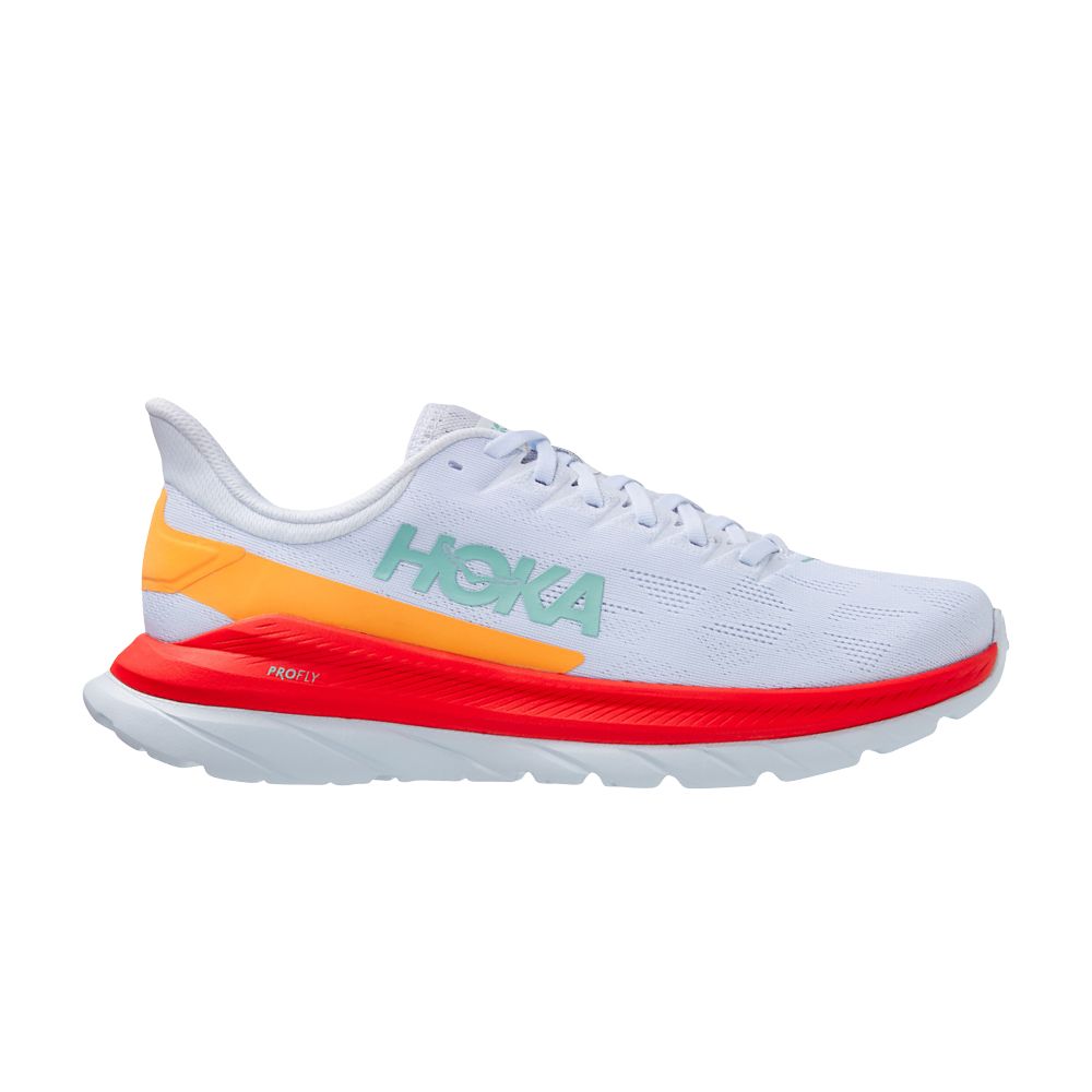 Pre-owned Hoka One One Wmns Mach 4 'white Fiesta'