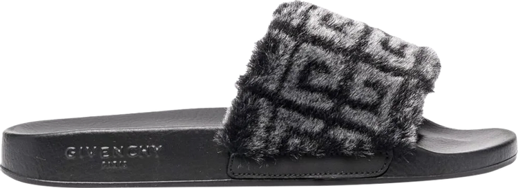 Givenchy Slide '4G - Black Fur'