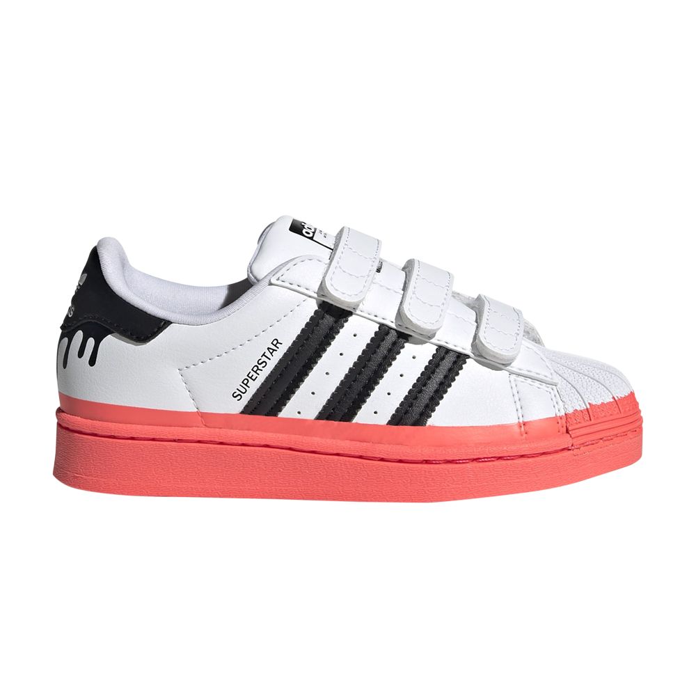 adidas Superstar Little Kid 'Paint Drip - White Turbo' | Kid's Size 13