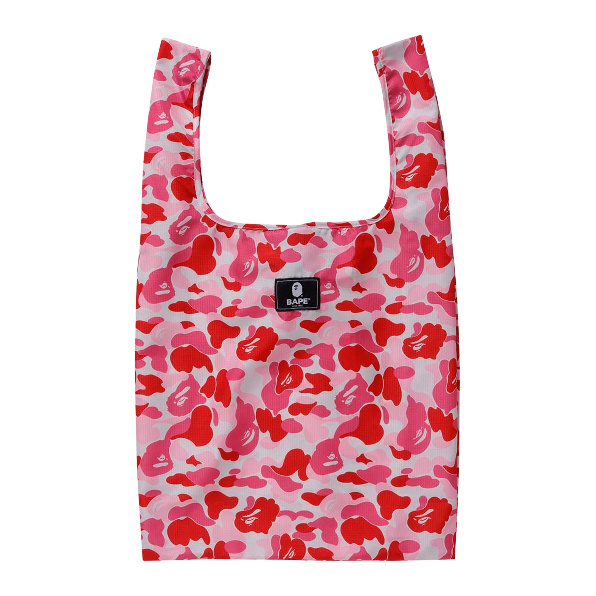 Pre-owned Bape Abc Camo L Shopping Bag 'pink'