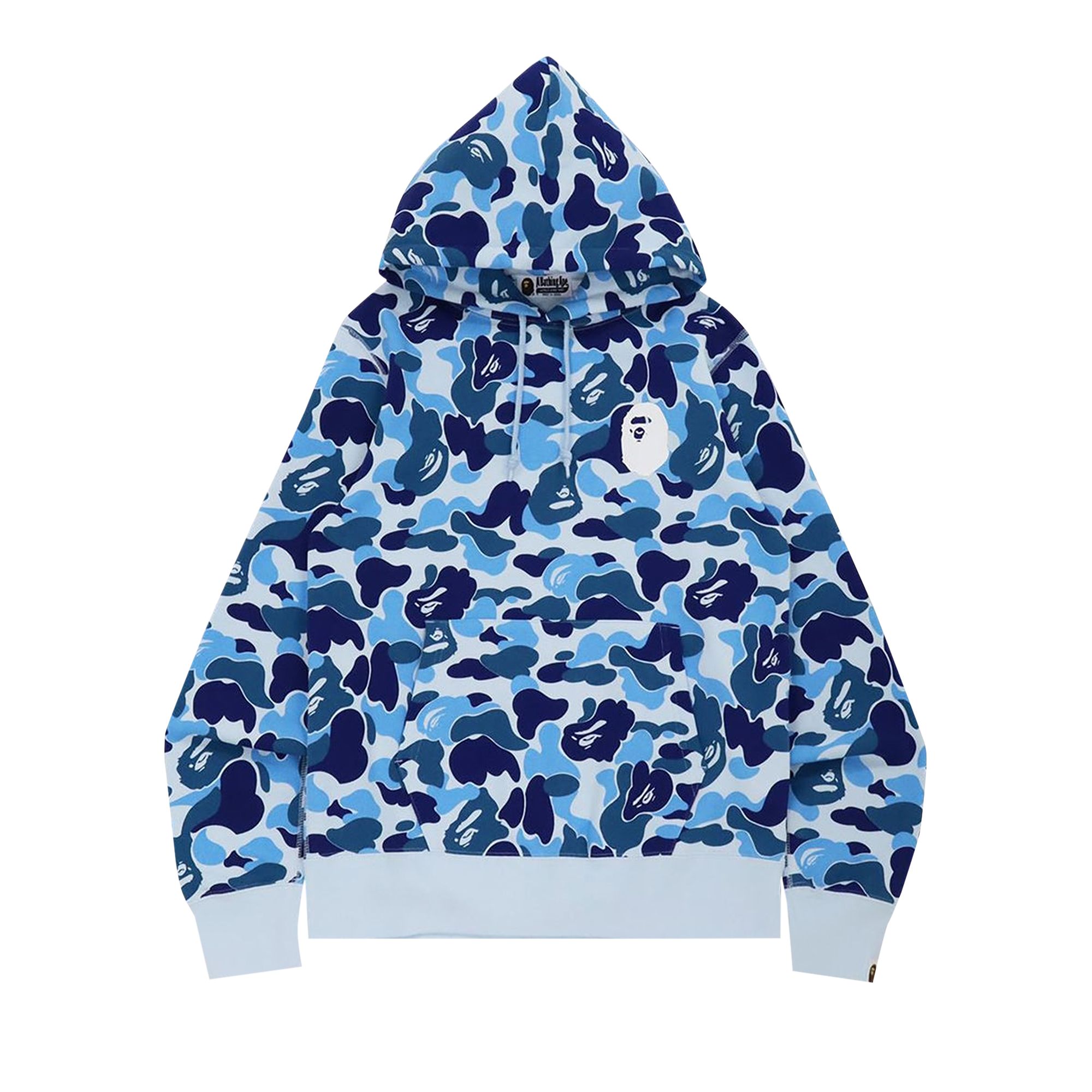 Pre-owned Bape Big Abc Camo Ape Head Pullover Hoodie 'blue' | Men's Size S