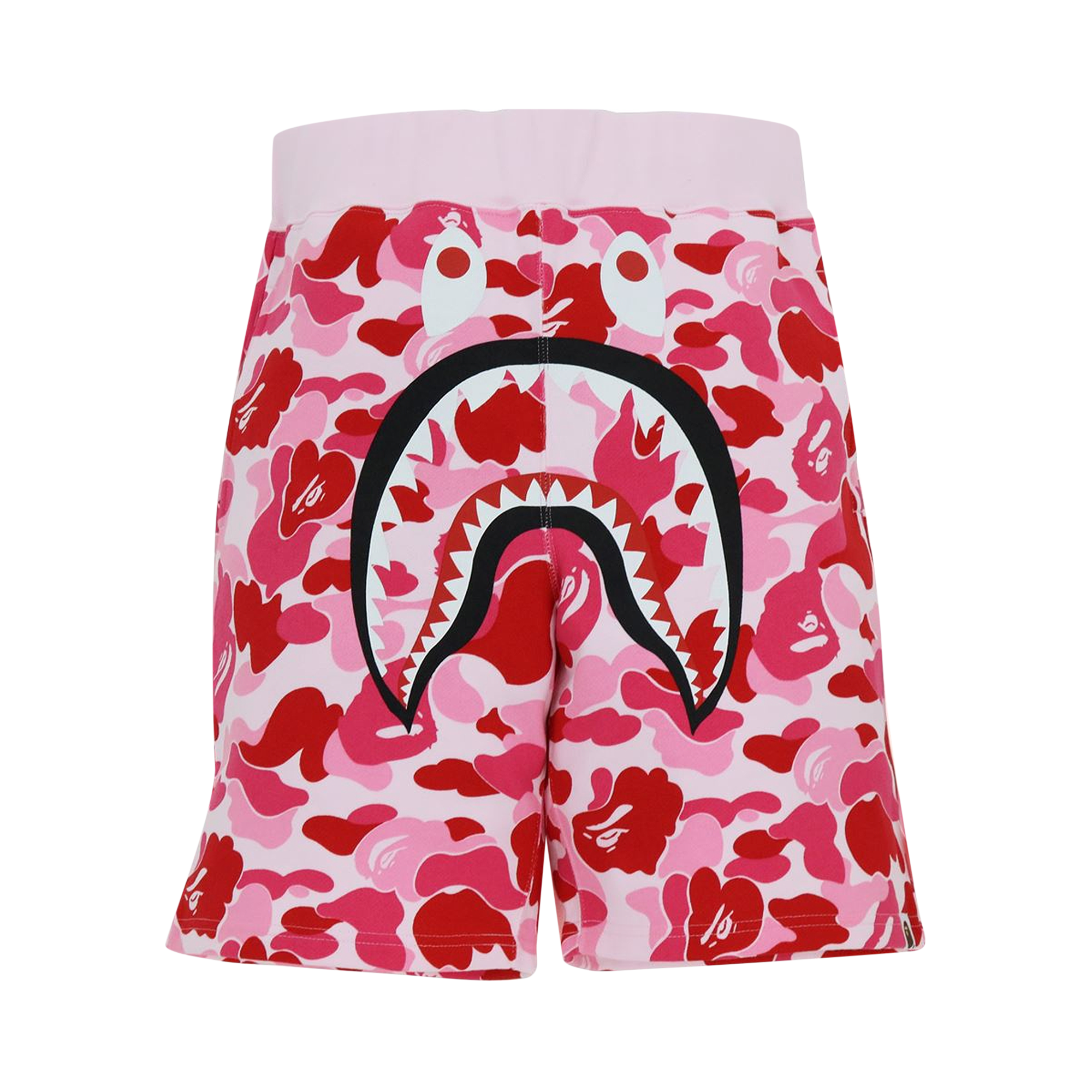 Pre-owned Bape Big Abc Camo Shark Sweat Shorts 'pink'