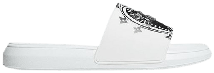 Alexander McQueen Pool Slide 'Heart Logo - White'