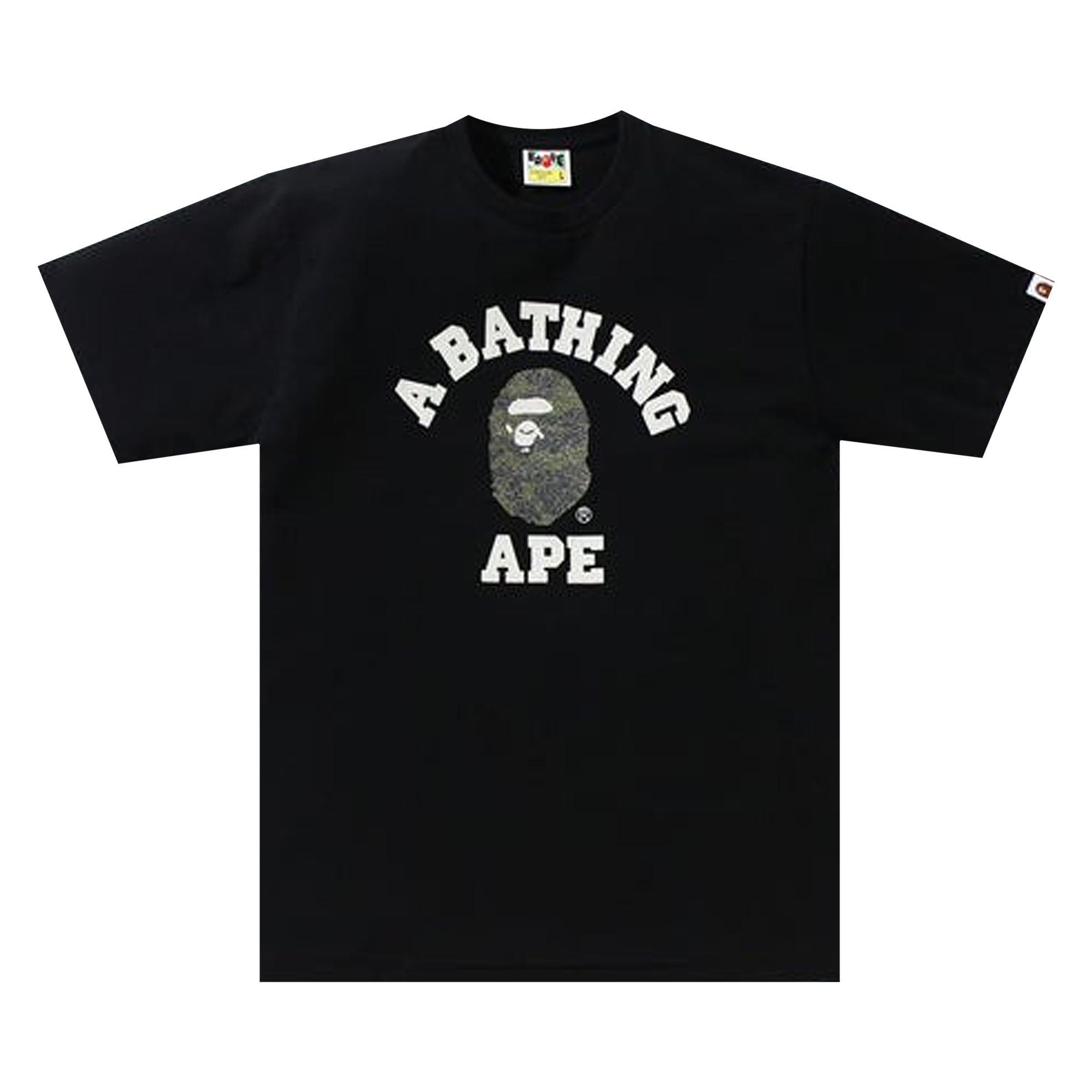 BAPE Glass Beads 1st Camo College Tee 'Black/Green' | Men's Size XL