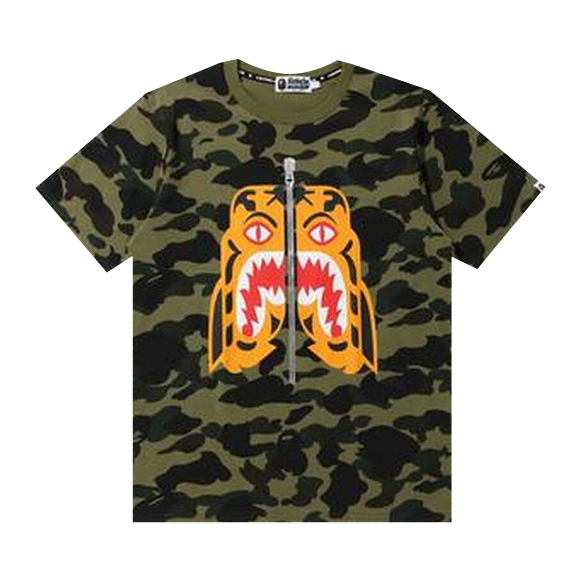Pre-owned Bape 1st Camo Tiger Tee 'green'