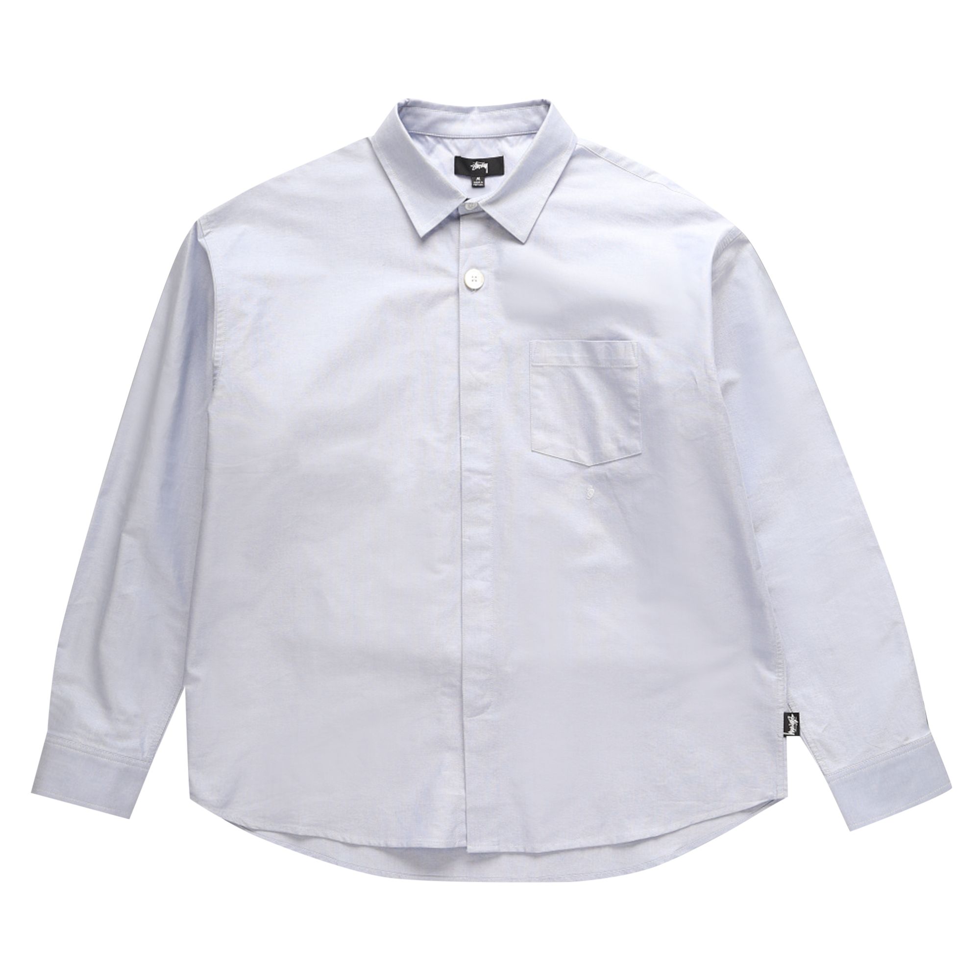 Pre-owned Stussy Big Button Oxford Shirt 'light Blue' | Men's Size L