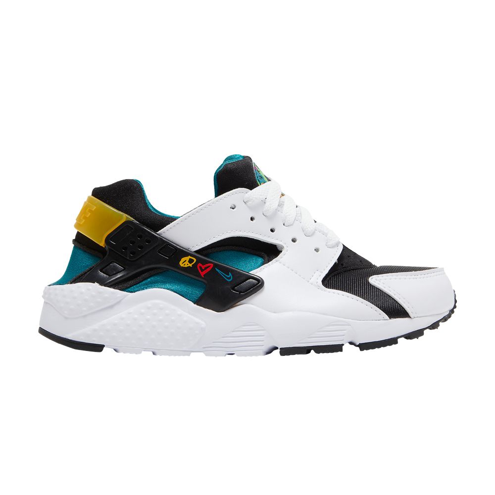 Pre-owned Nike Air Huarache Gs 'peace, Love, Swoosh' | White | Kid's Size 6