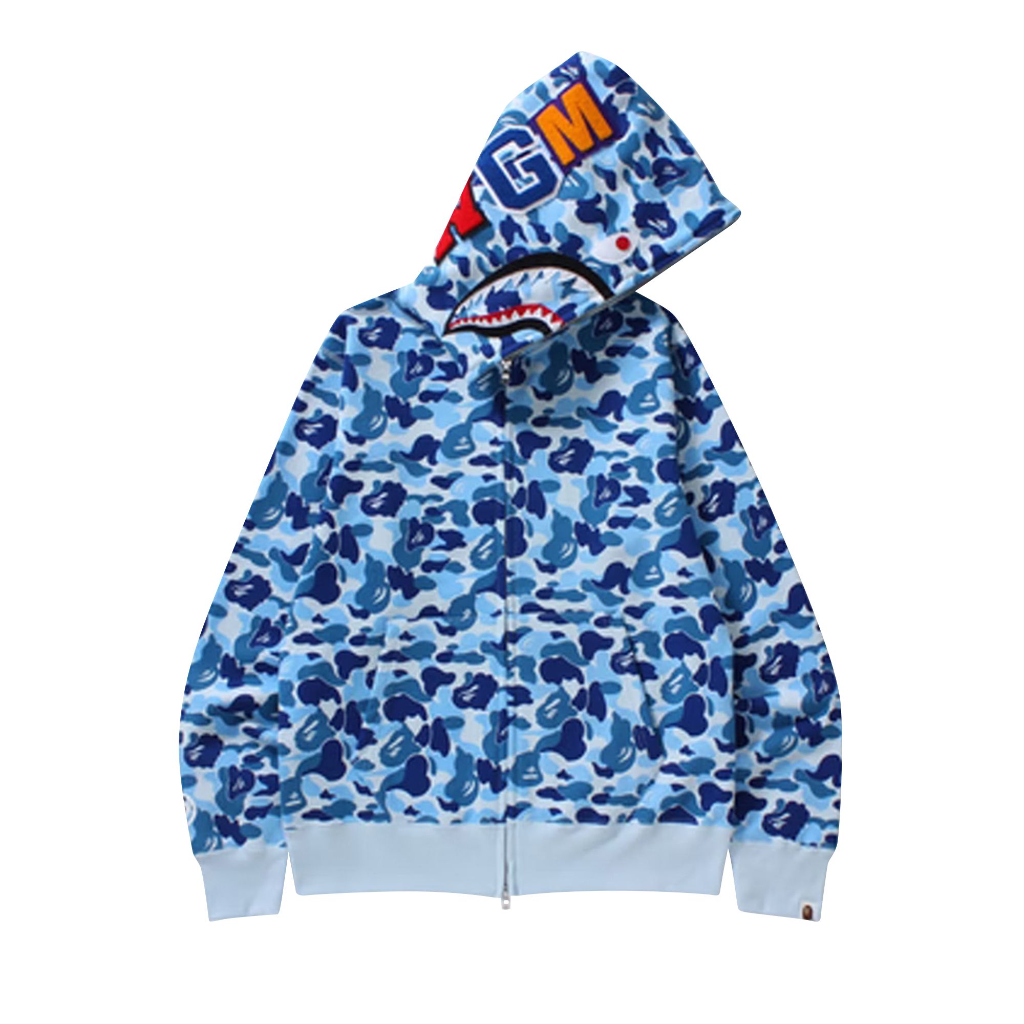 BAPE ABC Shark Full Zip Hoodie 'Blue' | Men's Size M