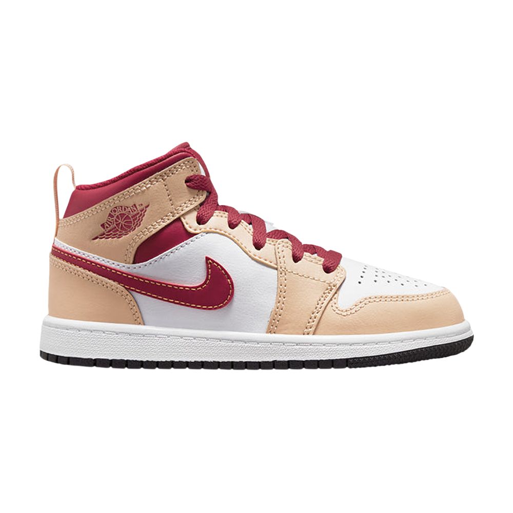 Air Jordan 1 Mid PS 'Light Curry Cardinal Red' | Cream | Kid's Size 12