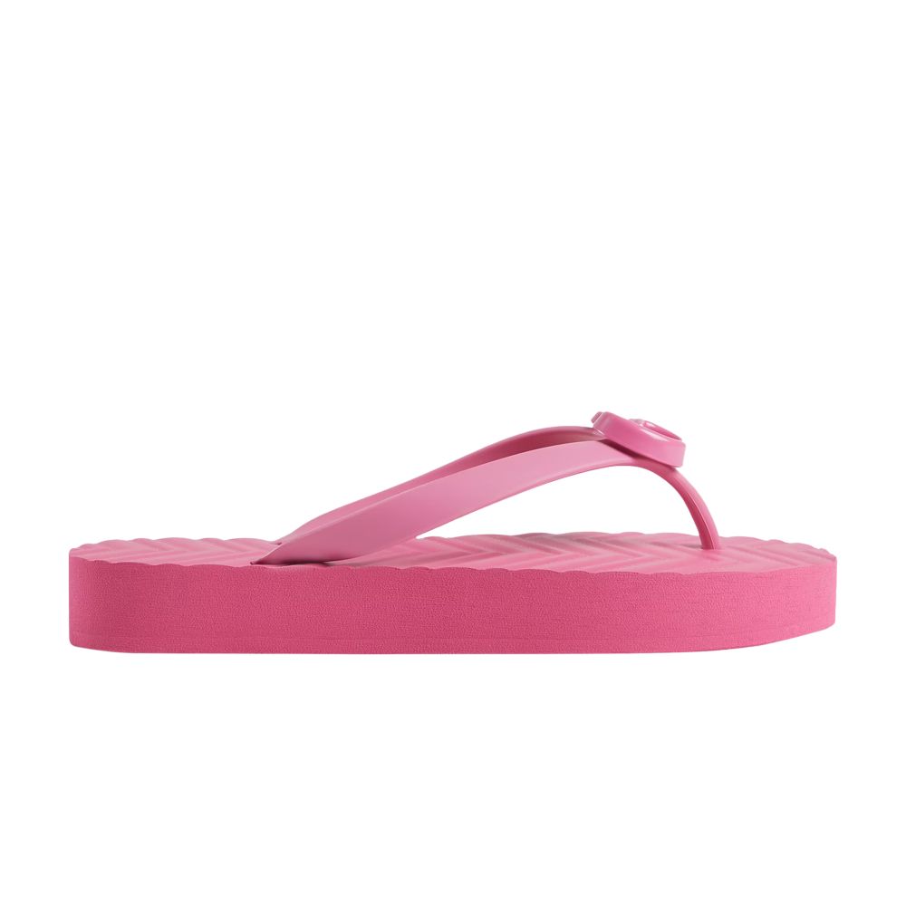 Pre-owned Gucci Wmns Chevron Thong Sandal 'pink' | Women's Size 37