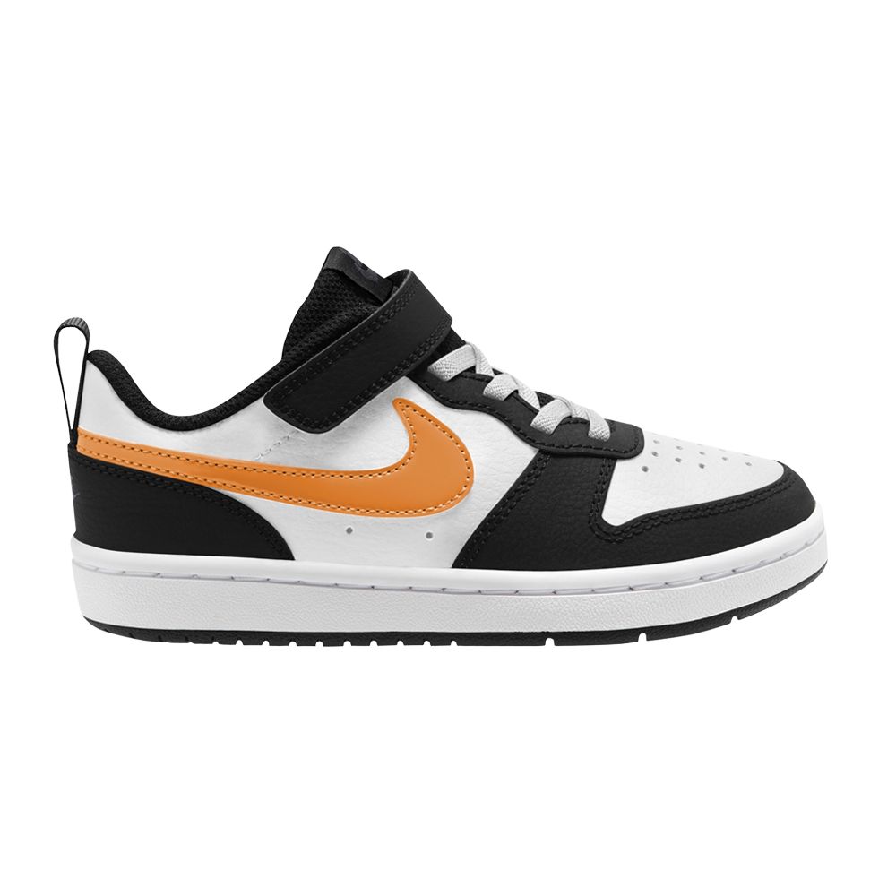 Pre-owned Nike Court Borough Low 2 Ps 'white Black Orange' | Kid's Size 10.5