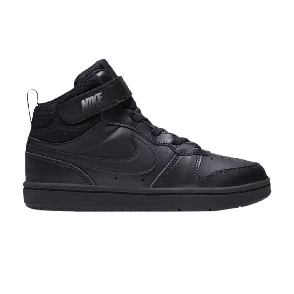 Pre-owned Nike Court Borough Mid 2 Psv 'triple Balck' | Black | Kid's Size 11
