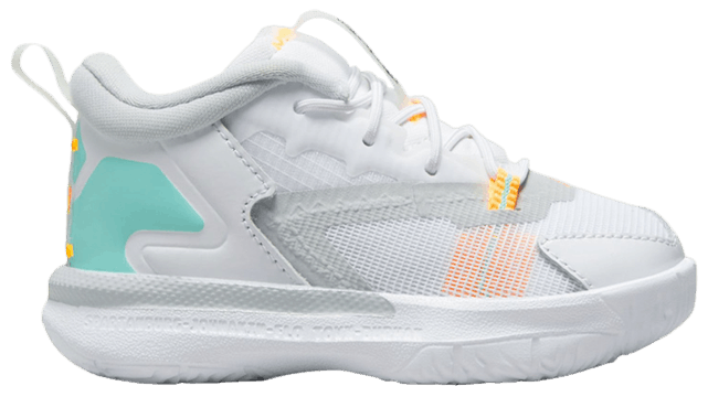 Turquoise and hot sale orange jordans