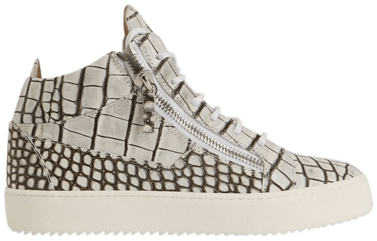 Buy Giuseppe Zanotti May London Mid Crocodile Skin White