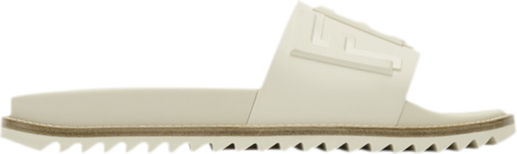 Fendi Slides 'Logo Print - Cream'
