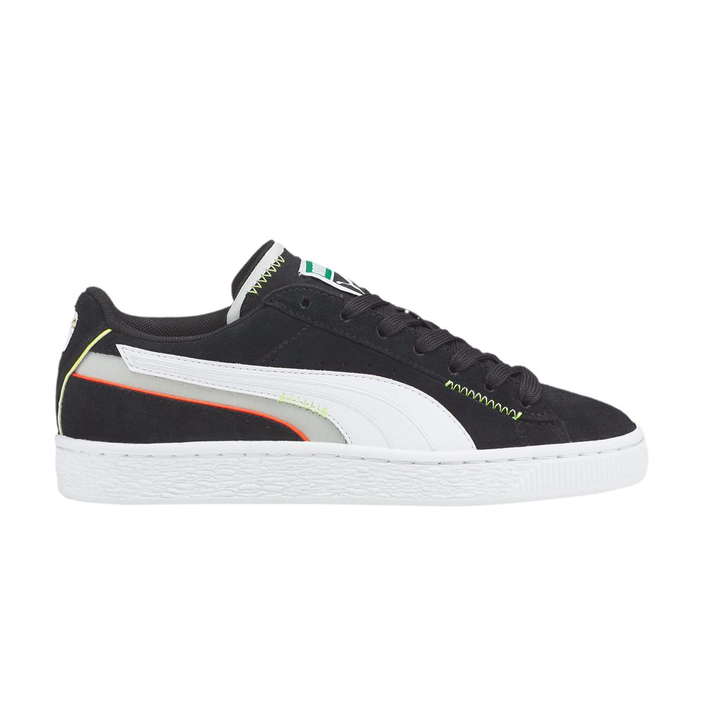 Pre-owned Puma Suede Jr 'displaced - Black Harbor Mist' | Kid's Size 6.5
