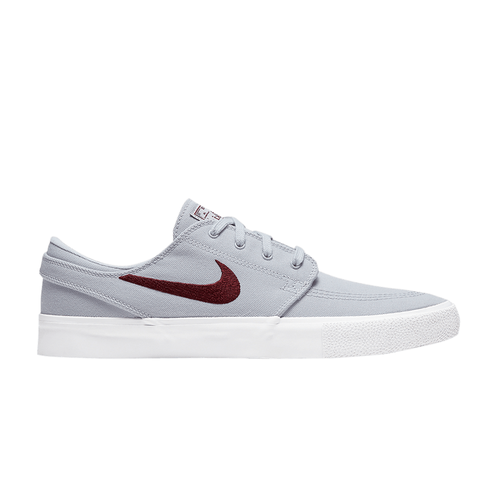 nike sb janoski maroon & white canvas skate shoes