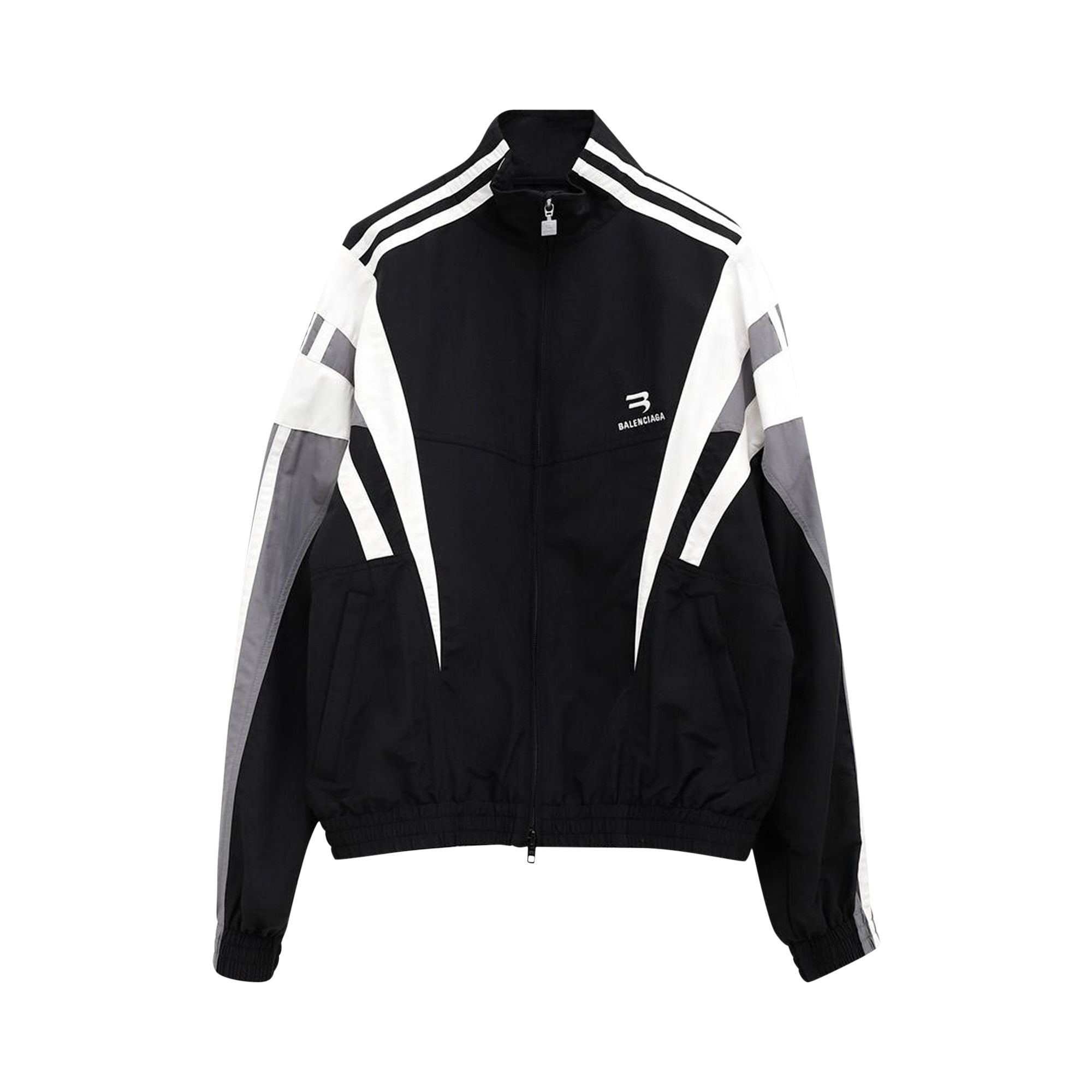 Pre-owned Balenciaga Sporty B Tracksuit Jacket 'black/grey' | Men's Size 46