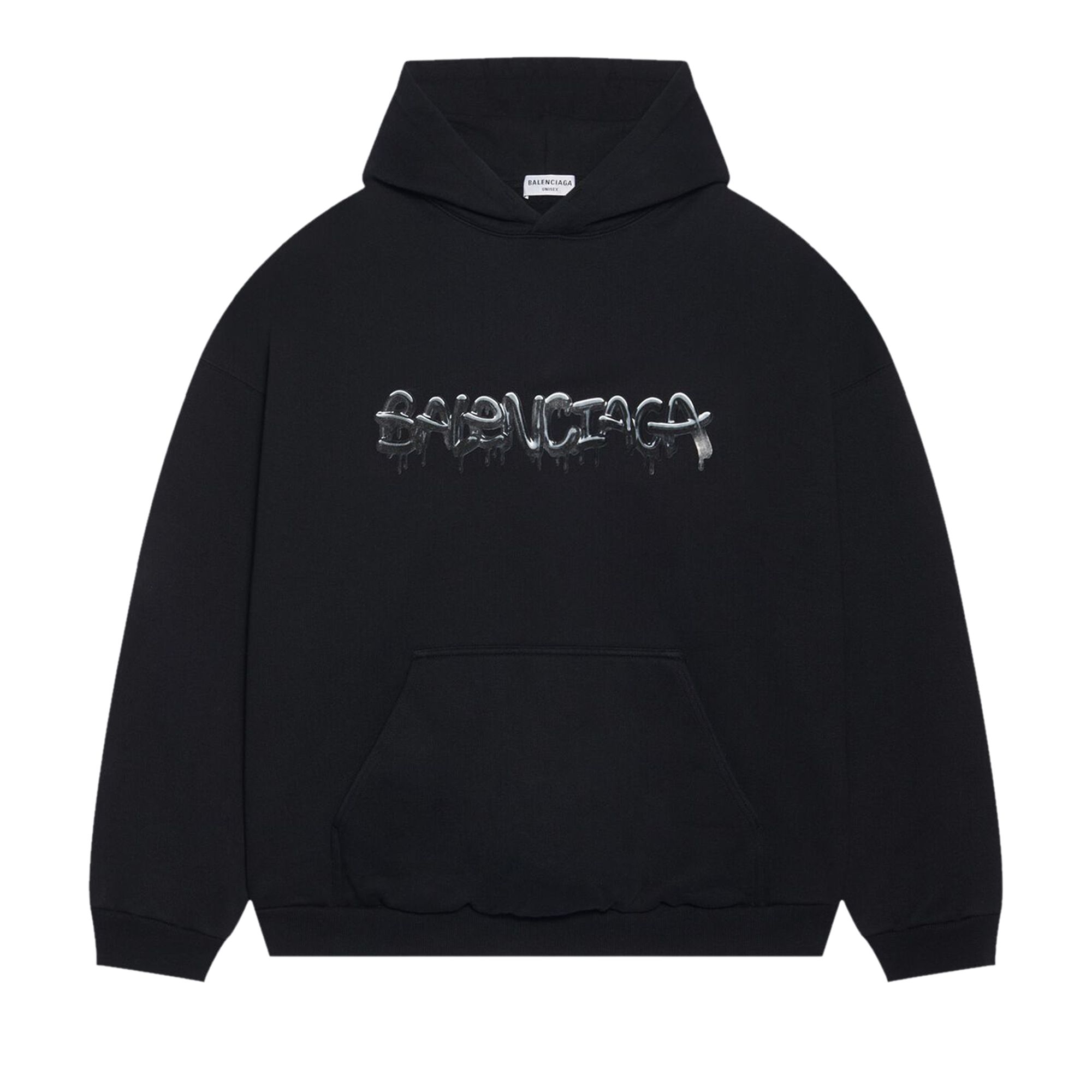 Balenciaga Wide Fit Hoodie 'Black' | Men's Size 3