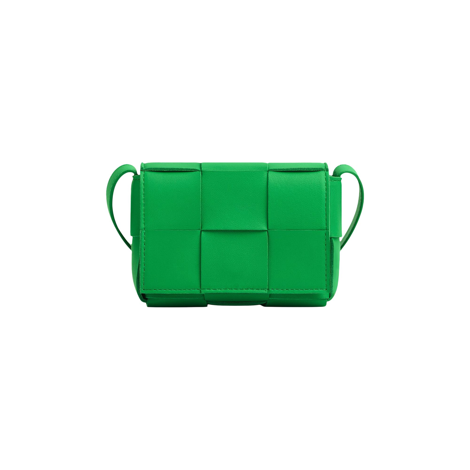 Pre-owned Bottega Veneta Mini Cassette Bag 'parakeet/gold' In Green