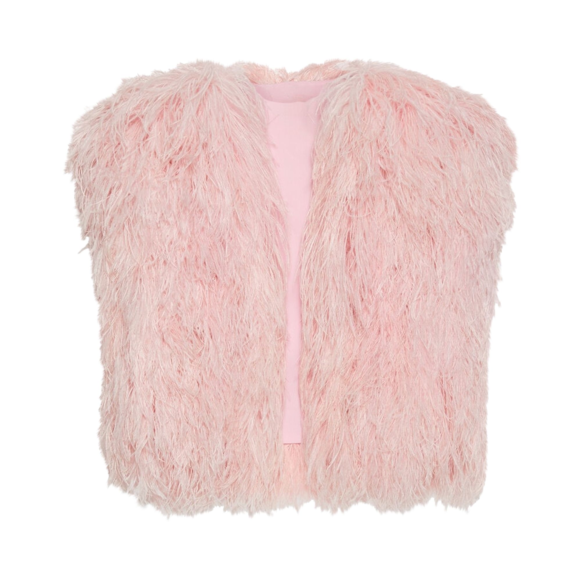 Pre-owned Gucci Vest With Feathers 'light Pink' | Men's Size 48