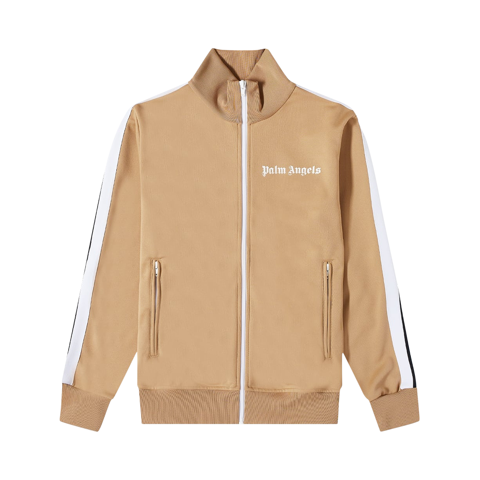 Pre-owned Palm Angels Classic Track Jacket 'beige/white'