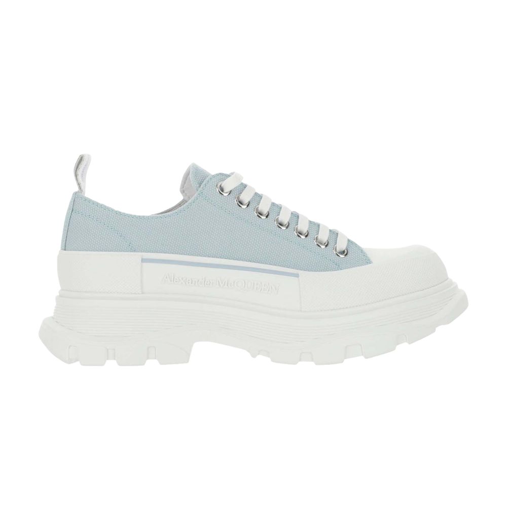 Pre-owned Alexander Mcqueen Tread Slick Lace Up 'light Blue' | Men's Size 44
