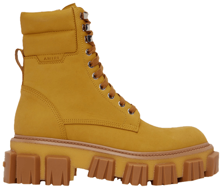 Amiri Crepe Lug Combat Boot Tan