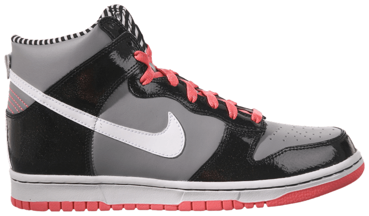 Nike Dunk High GS Metallic Grey Solar Red