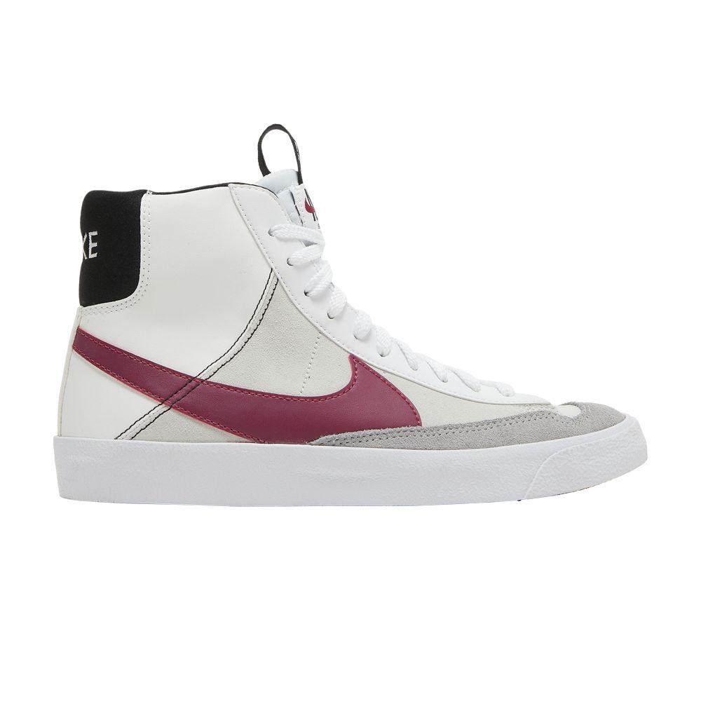 Pre-owned Nike Blazer Mid '77 Se Gs 'white Rush Maroon' | Kid's Size 4.5
