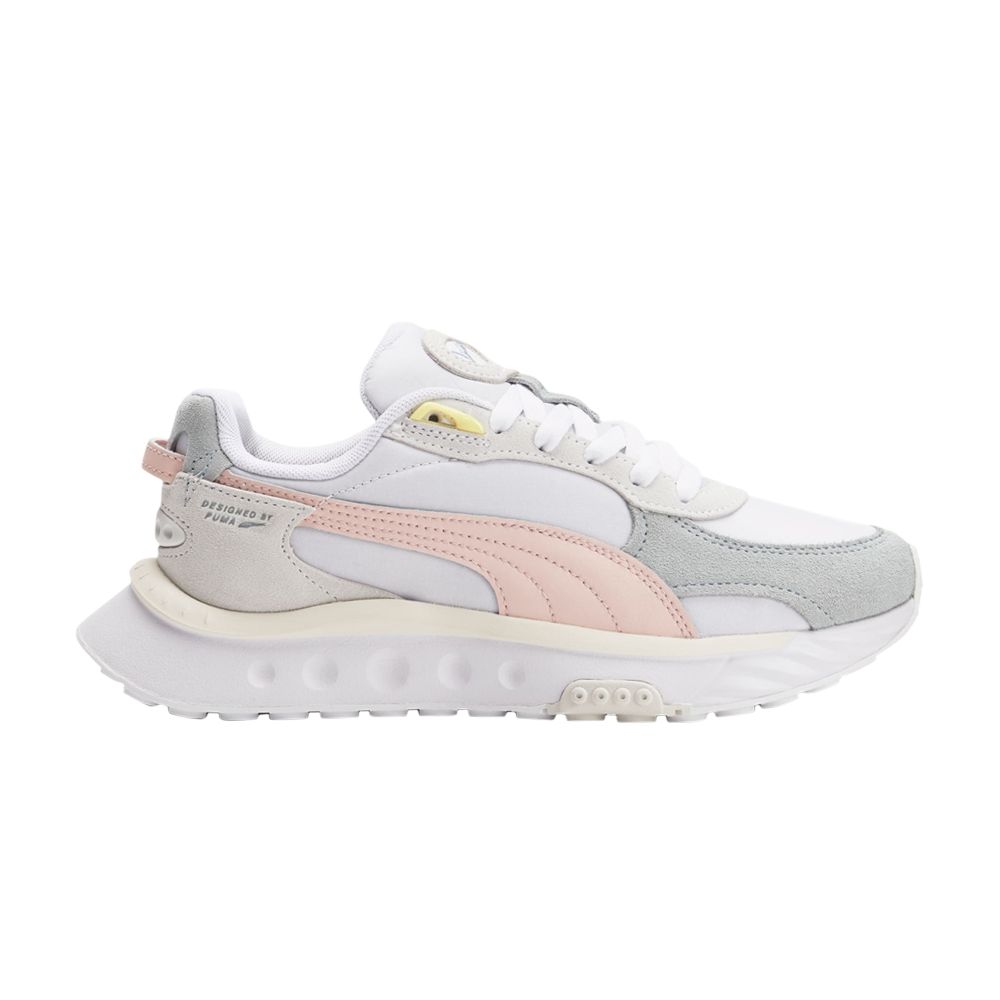 Pre-owned Puma Wmns Wild Rider Rollin' 'blue Fog White'