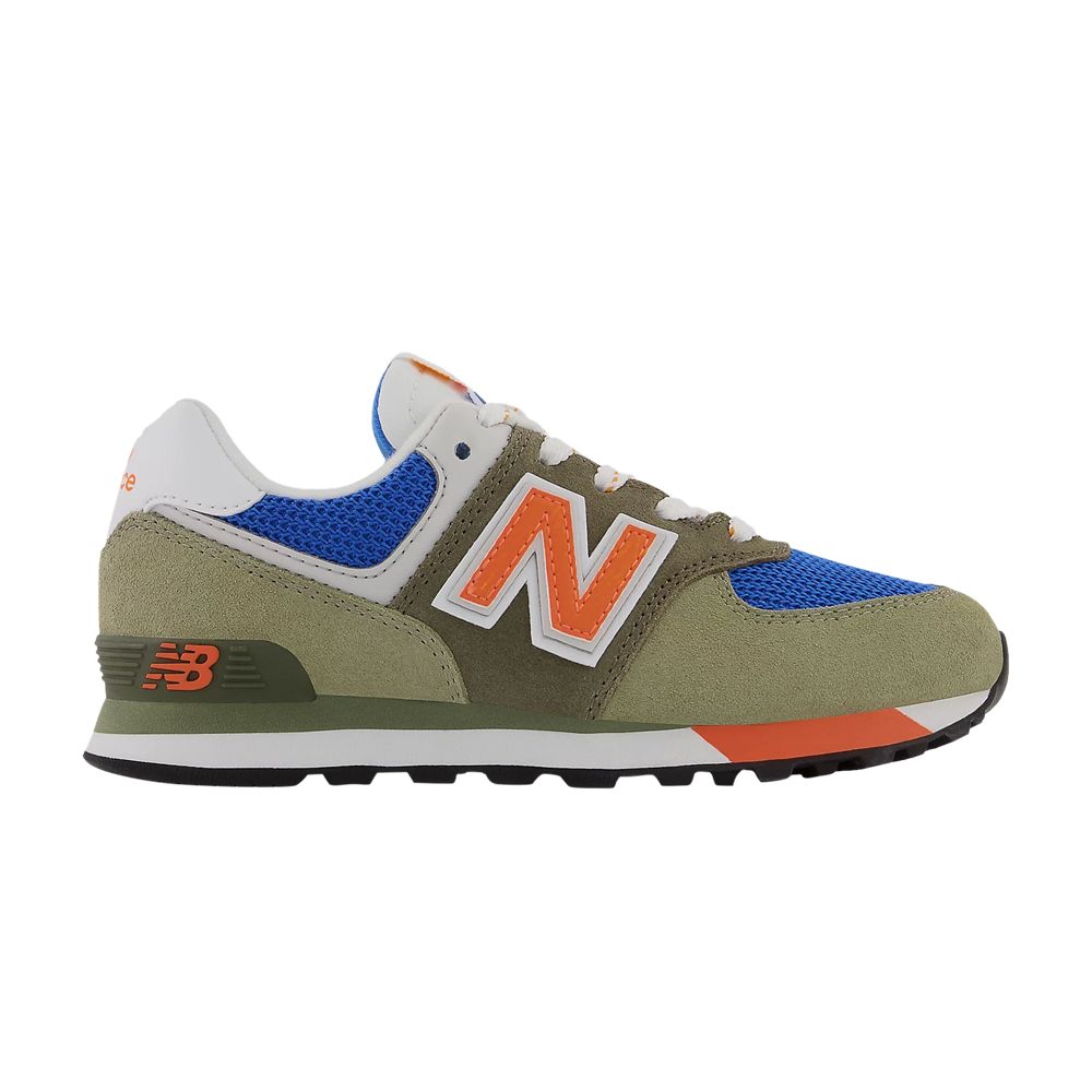 Pre-owned New Balance 574 Little Kid 'true Camo Vibrant Orange' | Green | Kid's Size 3