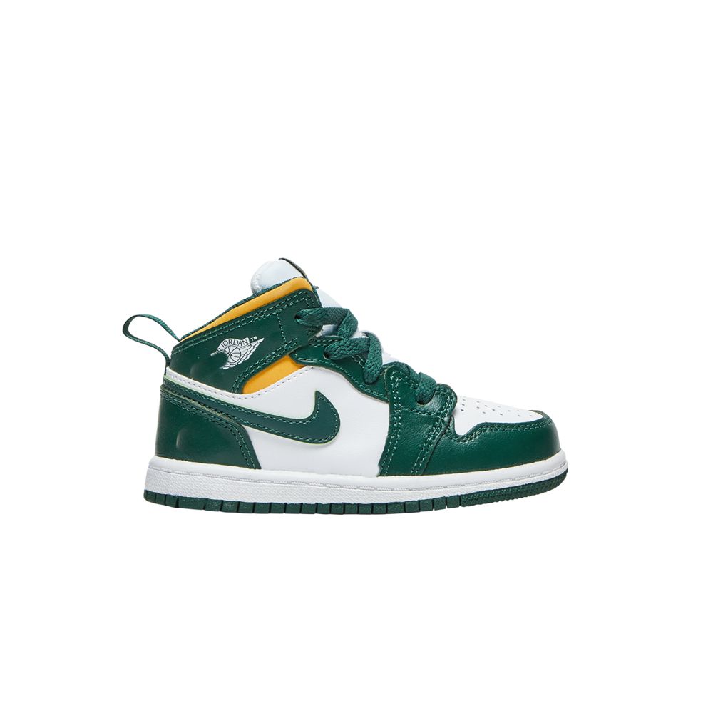 Pre-owned Air Jordan 1 Mid Td 'sonics' | White | Infant Size 6