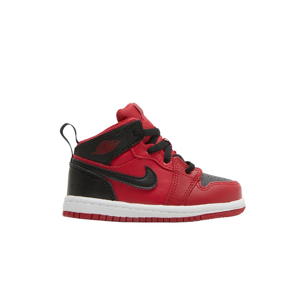 Pre-owned Air Jordan 1 Mid Td 'reverse Bred' | Infant Size 4 In Red