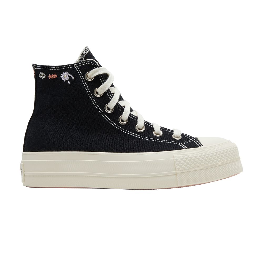 Converse Wmns Chuck Taylor All Star Lift Platform High 'Embroidered Floral - Black' | Women's Size 6.5
