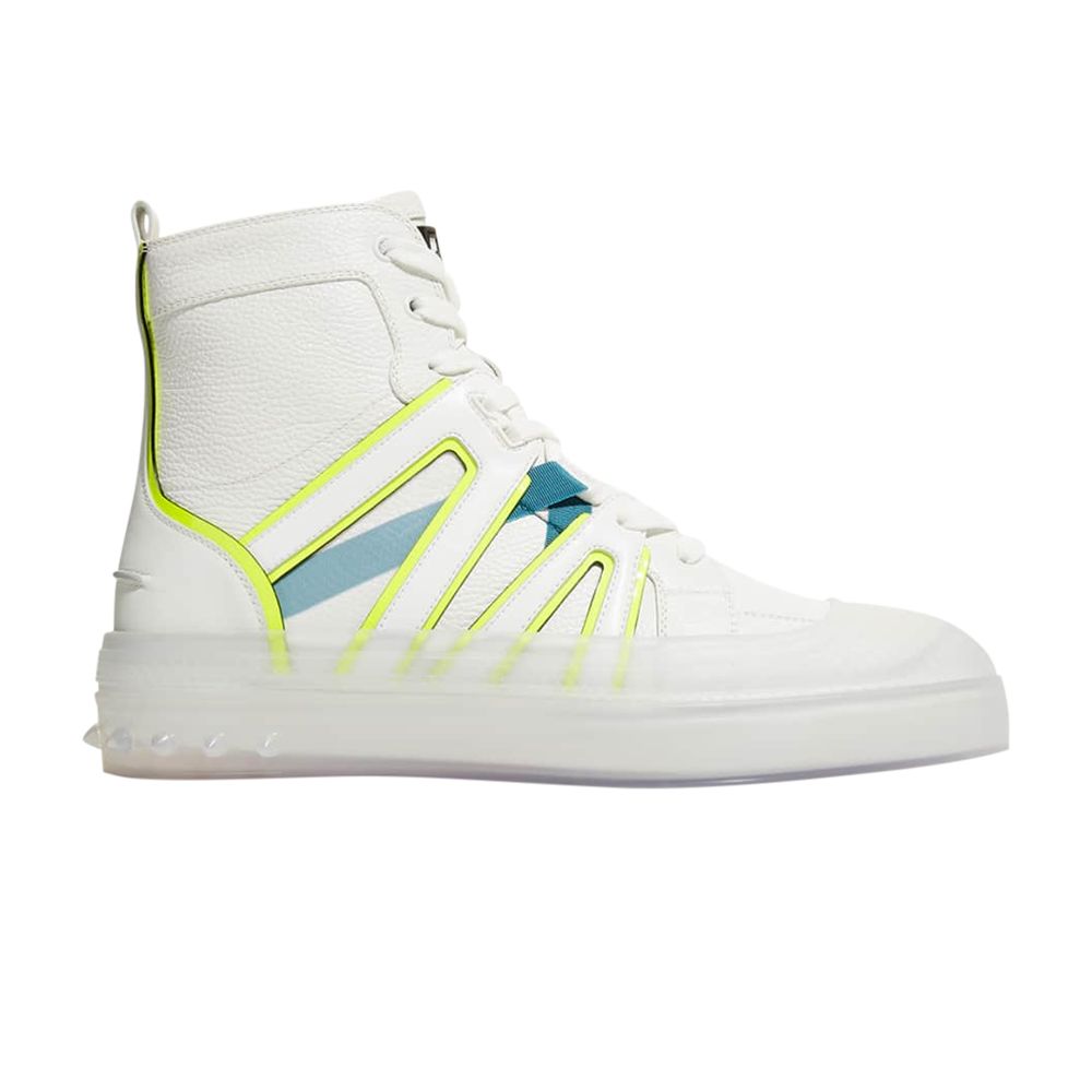 Pre-owned Christian Louboutin Vida Top Flat 'white Neon Caged' | Men's Size 42