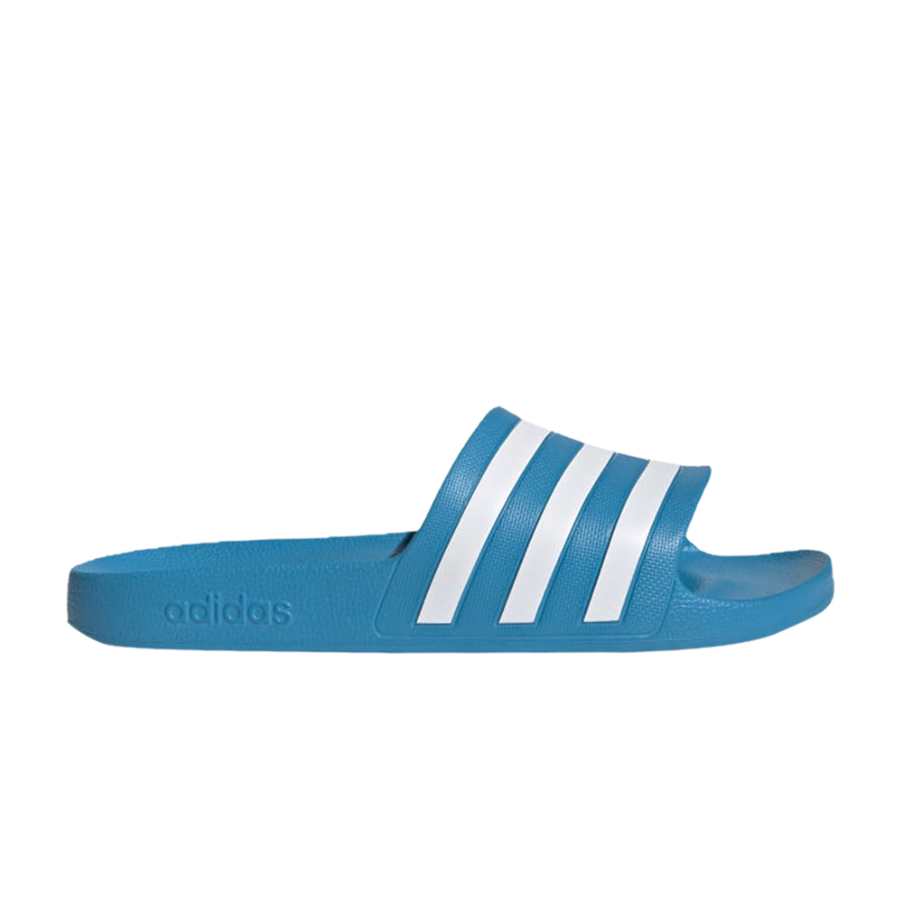 Pre-owned Adidas Originals Adilette Aqua Slides 'solar Blue'