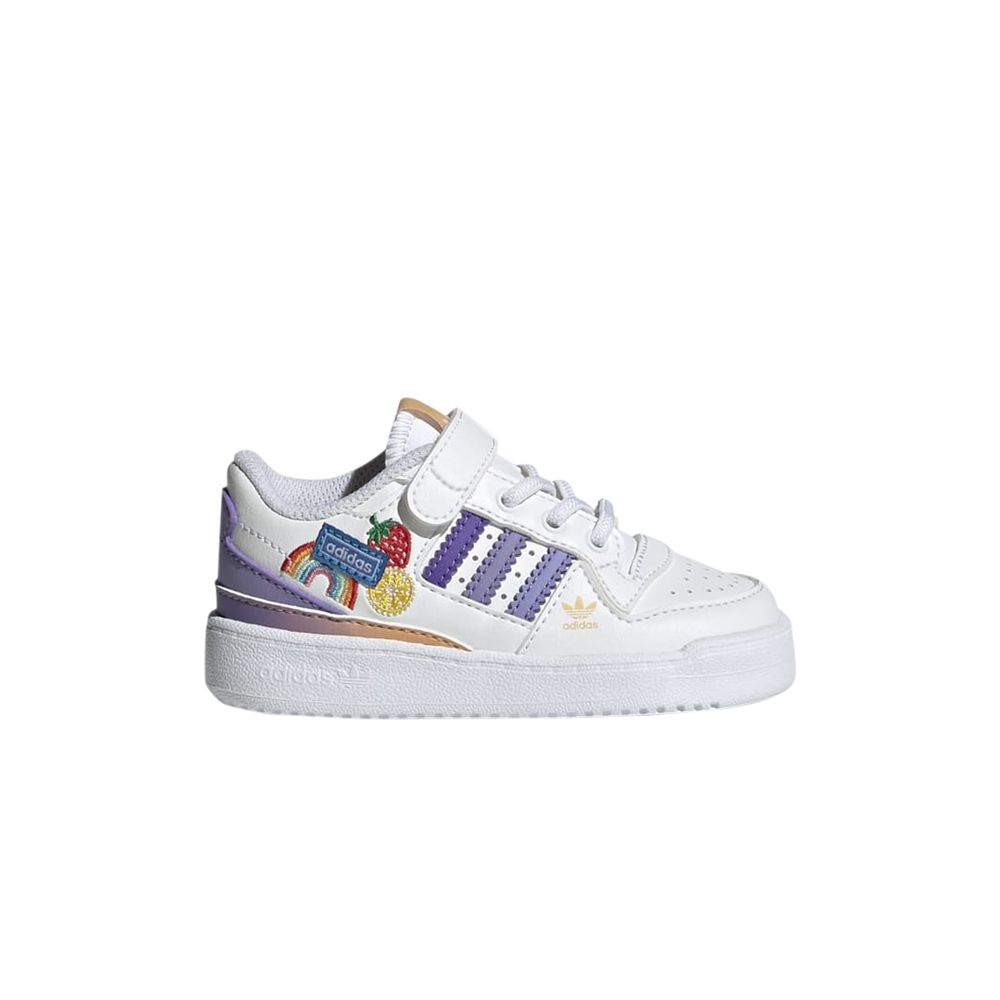 adidas Forum Low I 'Fruits & Rainbow Patches' | White | Infant Size 5.5