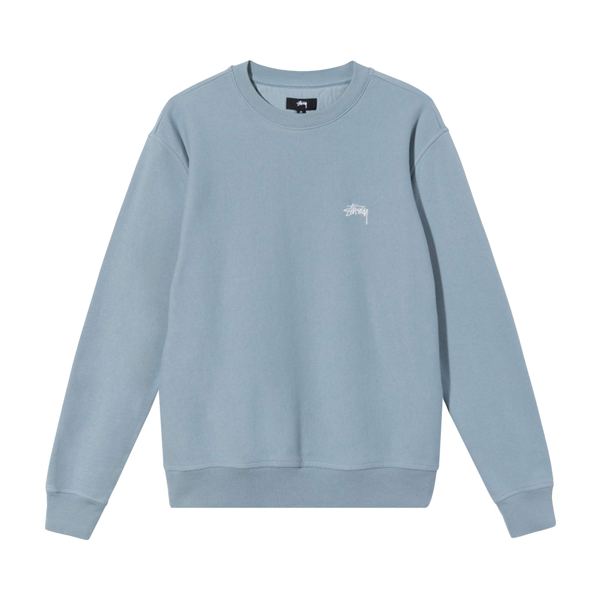 Stussy Stock Logo Crew 'Slate' | Blue | Men's Size L