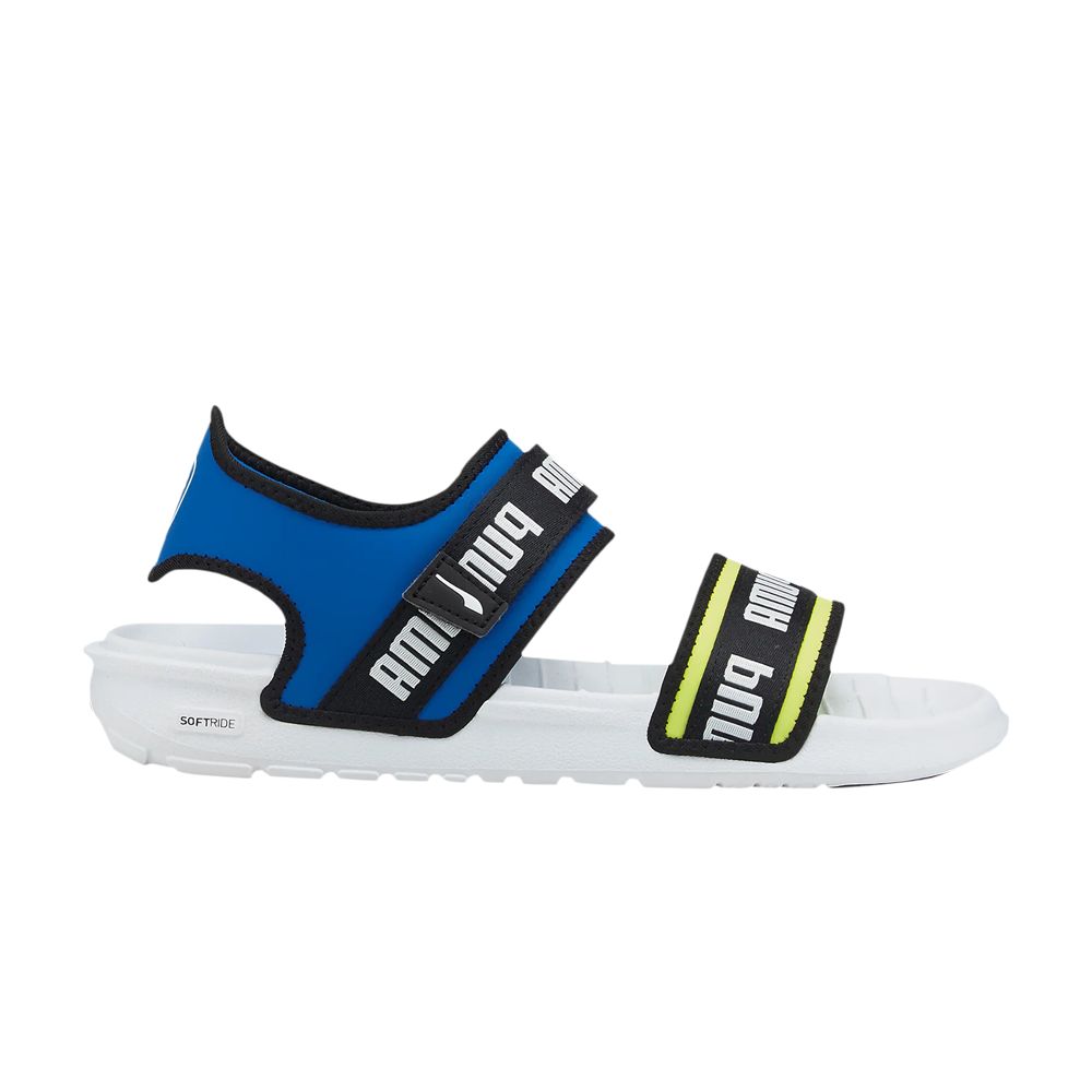 Pre-owned Puma Wmns Softride Slide 'wordmark - White Royal' | Women's Size 10
