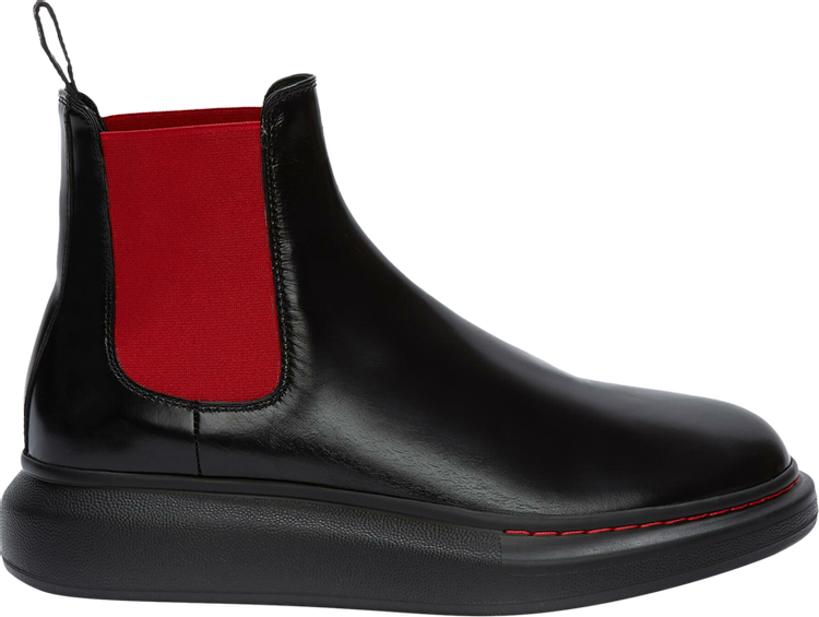 Alexander McQueen Wmns Hybrid Chelsea Boot 'Black Red'