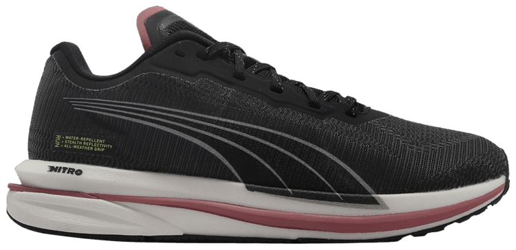Puma Wmns Velocity Nitro WTR Black White Pink