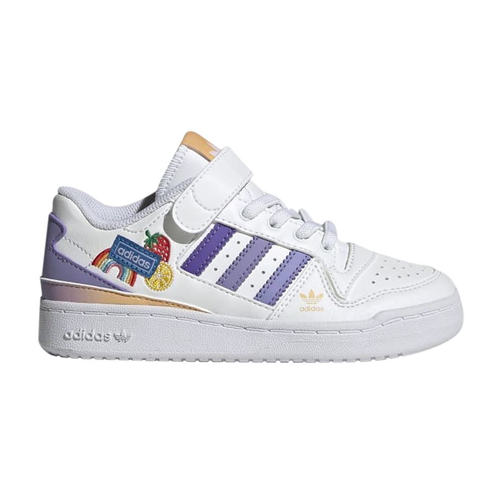 adidas Forum Low J 'Fruits & Rainbow Patches' | White | Kid's Size 12